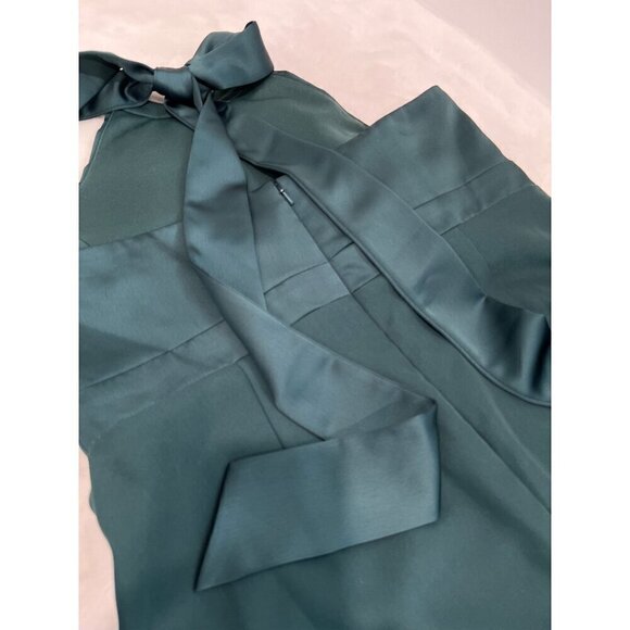 New AFTER SIX Size 14-R High-Neck Open-Back Maxi Dress With Scarf Tie *Defect* - Picture 8 of 12